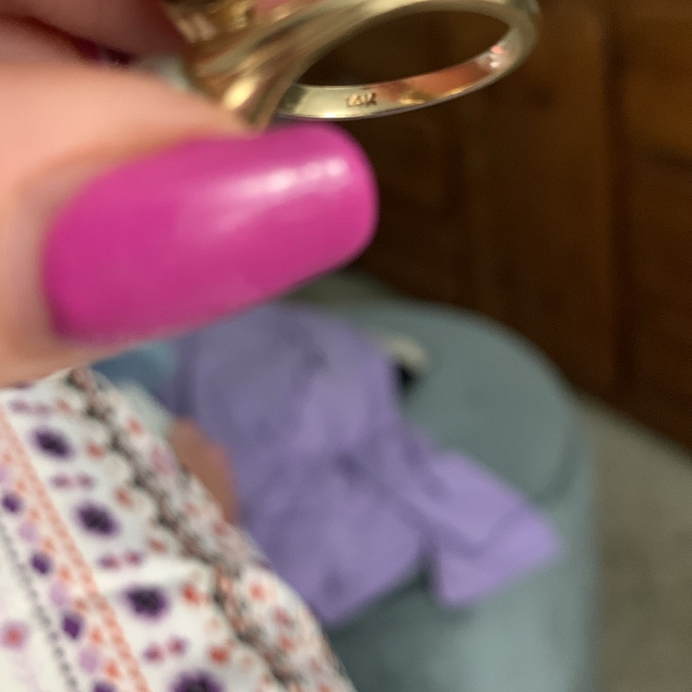 14kt gold Tihitian pearl ring sz 6 - Picture 3 of 6
